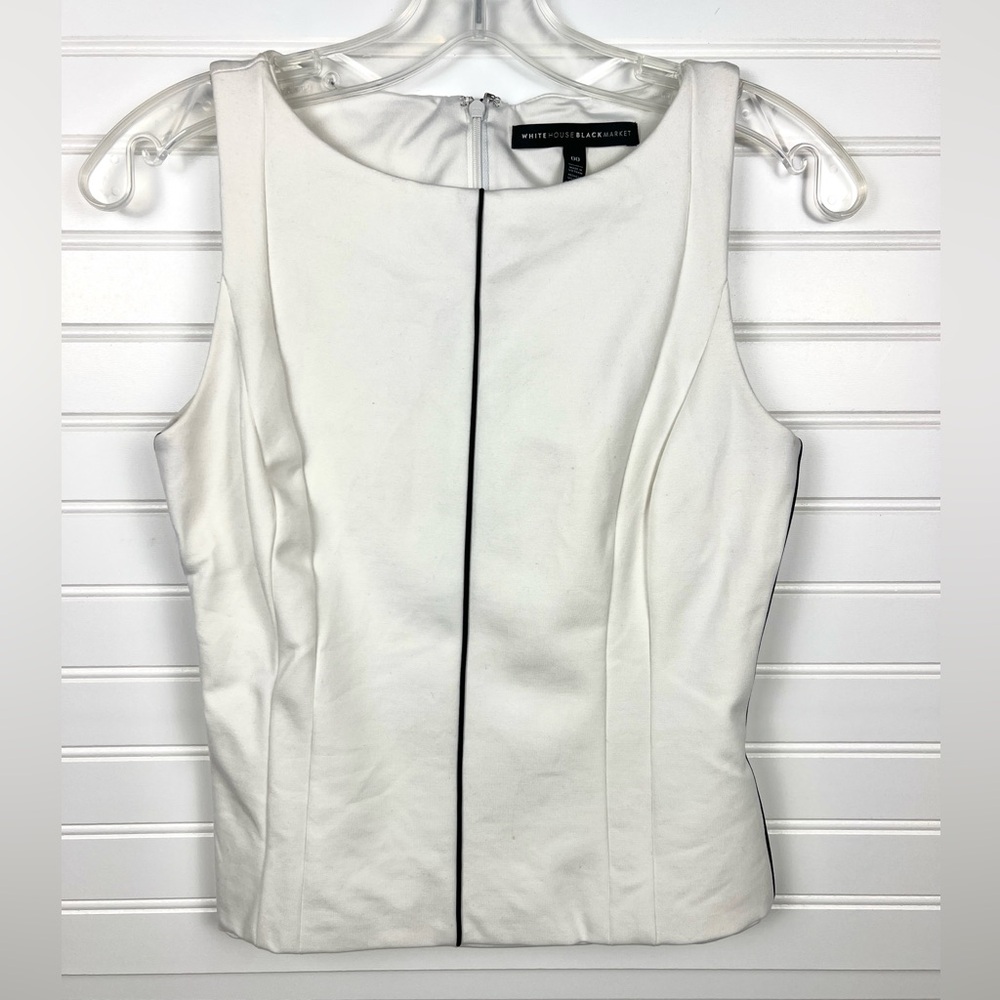 White House Black Market Structured White Top
